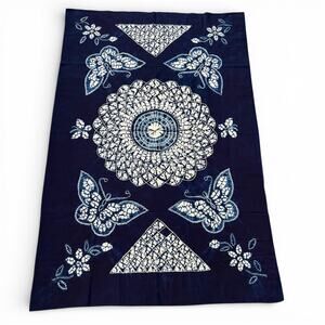 Handmade Indigo Tie-Dye Tablecloth Chinese Bai Ethnic Style